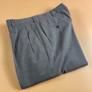 Lands’ End | Men’s Traditional Fit  100% Wool Pleated Cuffed Pants | Size 35